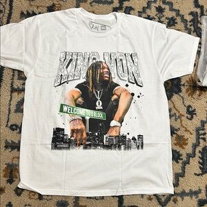 White Graphic Tee with Urban Design